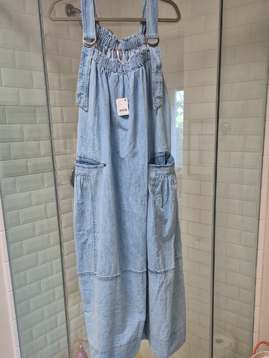 Free People Dresses & Skirts - NWT Free People Lt. Blue Denim Summer Maxi Dress Retail $168 Sz Small